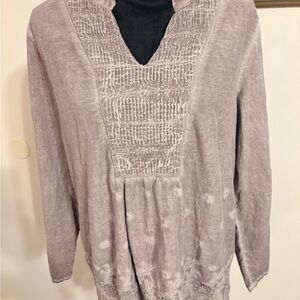 Elegant Light Gray Women's Blouse